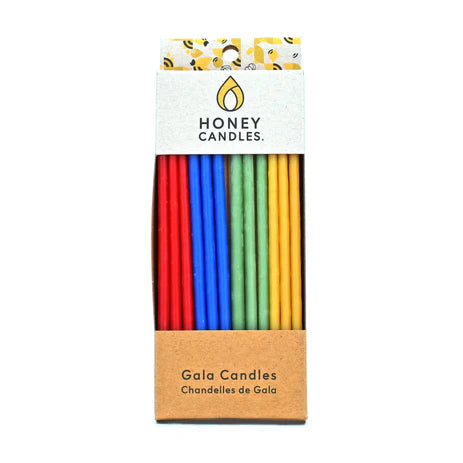rainbow beeswax candles