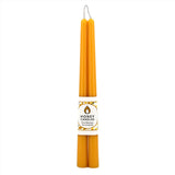 pair of tapered beeswax candles