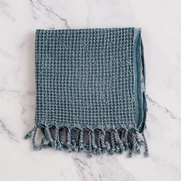 blue turkish towel