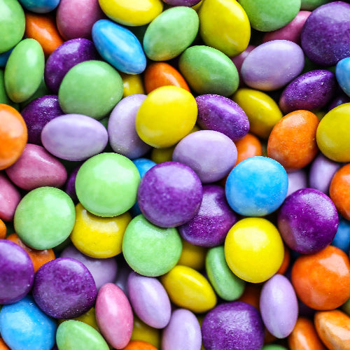 rainbow colored chocolates