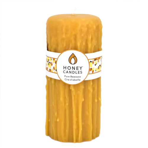 "7 Heritage Drip Pillar Candle by Honey Candles