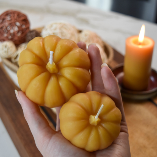 Small Pumpkin Candle by Honey Candles