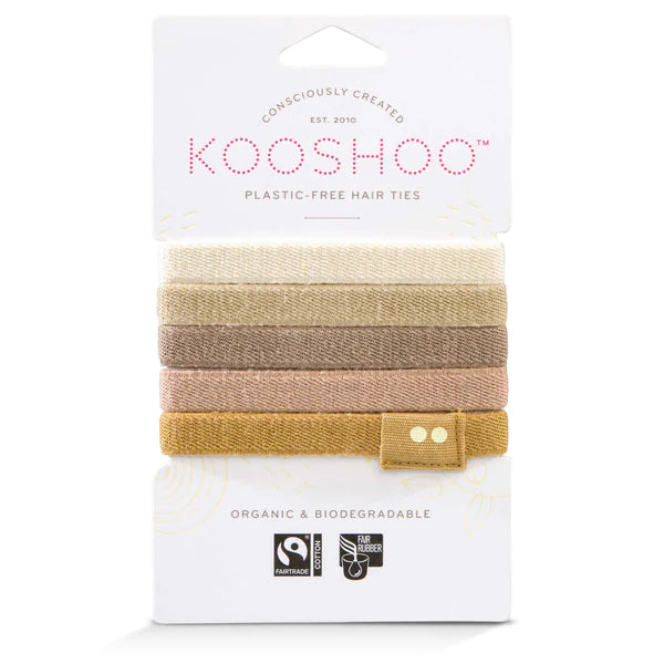 Flat Plastic Free Hair Ties by Kooshoo
