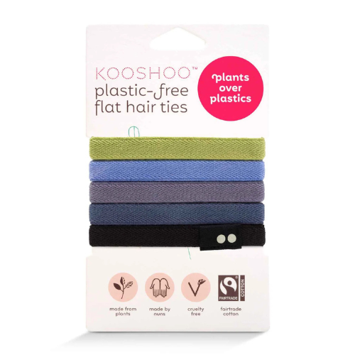 Flat Plastic Free Hair Ties by Kooshoo