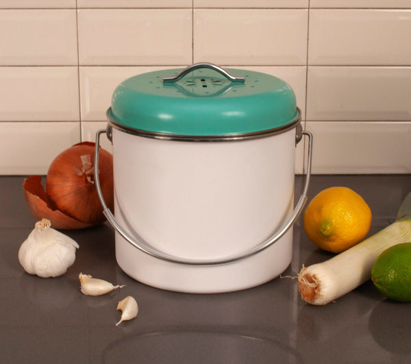 Enamel Compost Bin