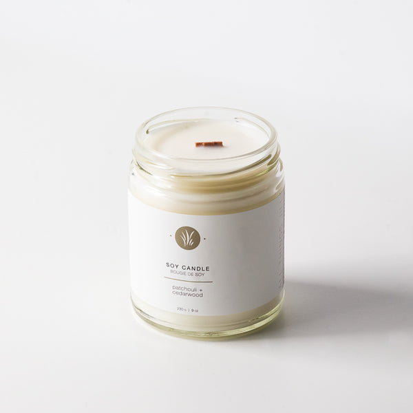 Soy Candle - Patchouli + Cedarwood