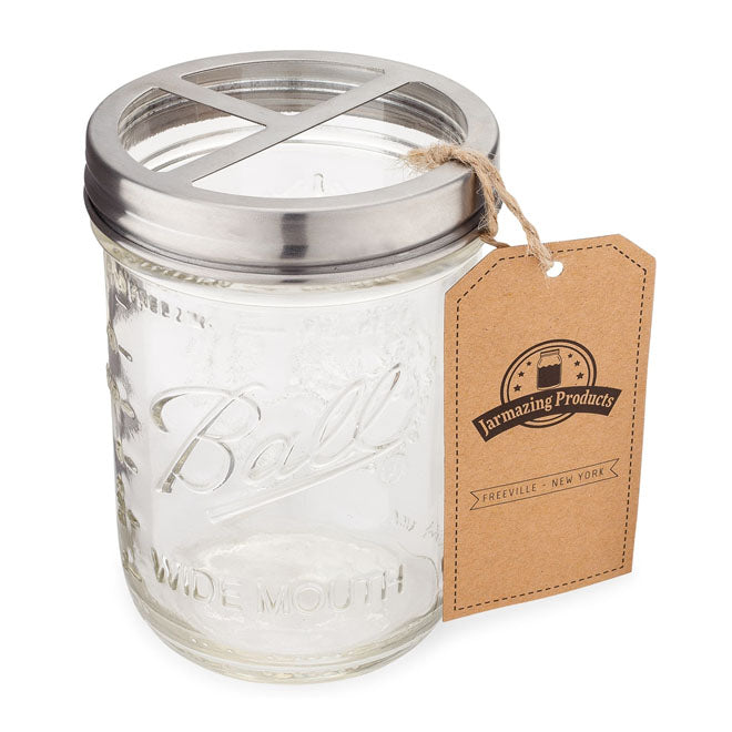 Jarmazing Mason Jar Toothbrush Holder Lid - Stainless