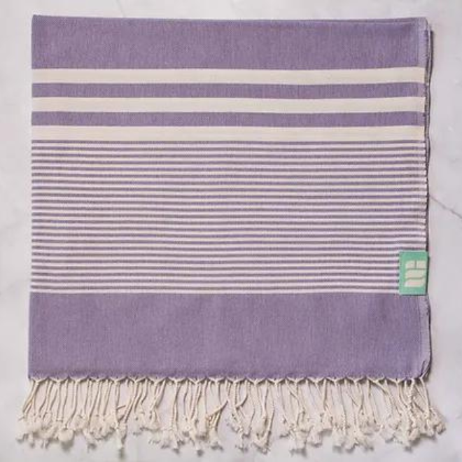 Mint+Grey Bath Towel - Luna