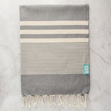 Mint+Grey Bath Towel - Luna