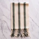 Mint+Grey Hand Towel - River
