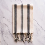 Mint+Grey Hand Towel - River