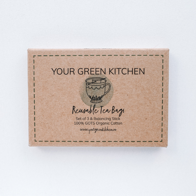 Your Green Kitchen Reusable Tea Bags with Balancing Stick